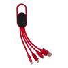 Set de cables de carga 4 en 1 rojo