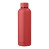 Botella termo de acero inox. reciclado Isaías rojo oscuro