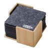 Set de posavasos de fieltro RPET Lawrence gris