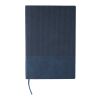 Set de cuaderno de PU reciclado (A5) y bolígrafo Tarek azul