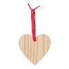 Adorno navideño de corazón de madera marrón | sin montaje de publicidad | no disponible | no disponible