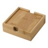 Set de posavasos de bambú marrón claro | sin montaje de publicidad | no disponible | no disponible