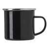 Taza esmaltada de acero inox. negro | sin montaje de publicidad | no disponible | no disponible