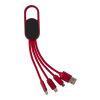 Set de cables de carga 4 en 1 rojo | sin montaje de publicidad | no disponible | no disponible