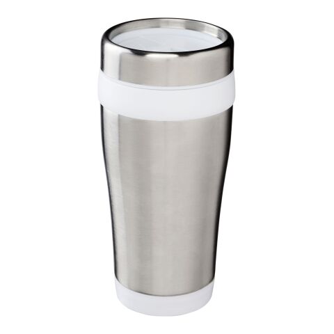 Vaso isotérmico Elwood Estándar | plata-blanco | sin montaje de publicidad | no disponible | no disponible