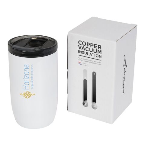 Vaso con aislante de cobre al vacío de 380 ml &quot;Lagom&quot; Estándar | Blanco | sin montaje de publicidad | no disponible | no disponible