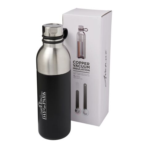 Botella deportiva de cobre con aislamiento al vacío de 590 ml &quot;Koln&quot; Estándar | Negro brillante | sin montaje de publicidad | no disponible | no disponible
