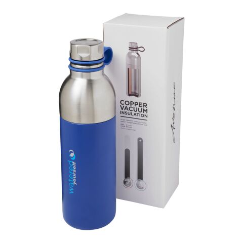 Botella deportiva de cobre con aislamiento al vacío de 590 ml &quot;Koln&quot; Estándar | Azul | sin montaje de publicidad | no disponible | no disponible