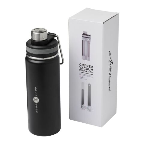 Botella con aislamiento de cobre al vacío de 590 ml “Gessi” Estándar | Negro intenso | sin montaje de publicidad | no disponible | no disponible