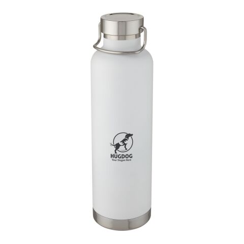 Bidón deportivo de 1 l con aislamiento de cobre al vacío &quot;Thor&quot; Estándar | Blanco | sin montaje de publicidad | no disponible | no disponible
