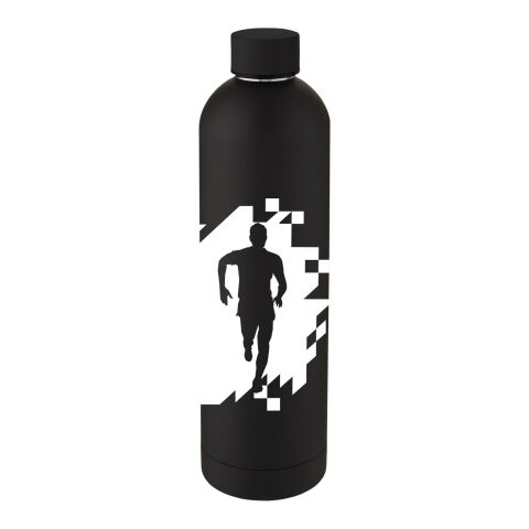 Botella con aislamiento al vacío de cobre de 1 L "Spring" Estándar | Negro intenso | sin montaje de publicidad | no disponible | no disponible