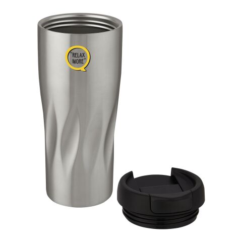 Vaso con aislamiento al vacío de cobre de 450 ml &quot;Waves&quot; Estándar | Plateado | sin montaje de publicidad | no disponible | no disponible