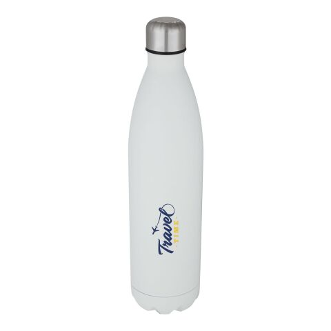 Bidón con aislamiento al vacío de acero inoxidable de 1 l &quot;Cove&quot; Estándar | Blanco | sin montaje de publicidad | no disponible | no disponible