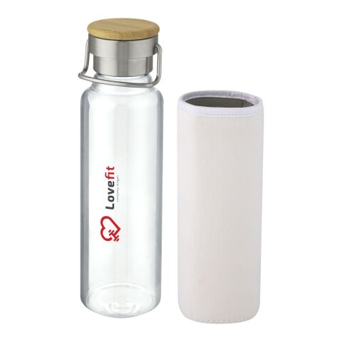 Botella de vidrio de 660 ml con funda de neopreno &quot;Thor&quot; Estándar | blanco | sin montaje de publicidad | no disponible | no disponible
