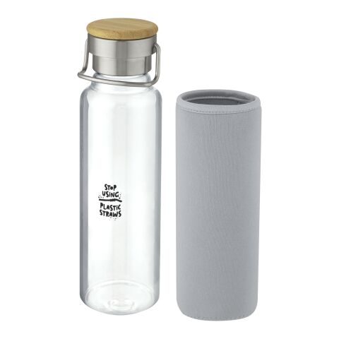 Botella de vidrio de 660 ml con funda de neopreno &quot;Thor&quot; Estándar | Gris | sin montaje de publicidad | no disponible | no disponible | no disponible