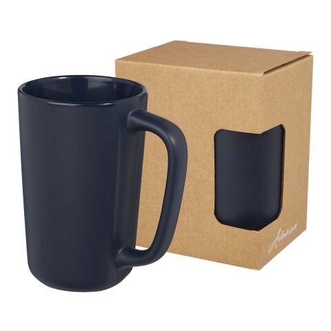 Taza de cerámica de 480 ml &quot;Perk&quot; Estándar | Azul profundo | sin montaje de publicidad | no disponible | no disponible