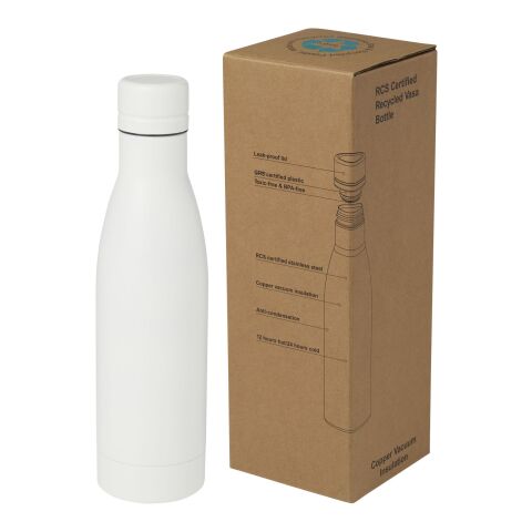 Bidón con aislamiento al vacío de 500 ml de cobre de acero inoxidable reciclado con certificación RCS &quot;Vasa&quot; Estándar | Blanco | sin montaje de publicidad | no disponible | no disponible