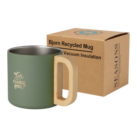 Taza de acero inoxidable reciclado con certificado RCS con aislamiento de cobre de 360 ml "Bjorn"