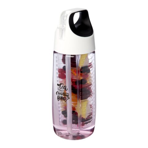 Bidón deportivo en plástico reciclado de 700 ml con tapa Flip e infusor &quot;HydroFruit&quot; Estándar | Blanco | sin montaje de publicidad | no disponible | no disponible