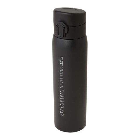 Termo con aislamiento de acero inoxidable reciclado de 450 ml con certificación RCS &quot;Sika&quot; Estándar | Negro intenso | sin montaje de publicidad | no disponible | no disponible
