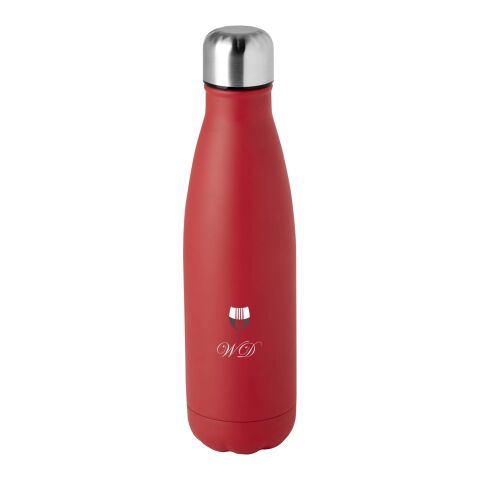 Bidón con aislamiento de acero inoxidable reciclado de 500 ml con certificación RCS  &quot;Cove&quot; Estándar | Rojo | sin montaje de publicidad | no disponible | no disponible