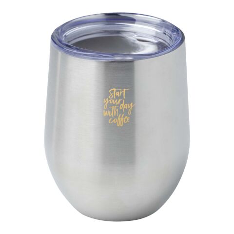 Taza con aislamiento de cobre de 350 ml de acero inóxidable reciclado con certificado RCS &quot;Corzo&quot; Estándar | Plateado | sin montaje de publicidad | no disponible | no disponible