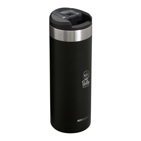 Vaso de viaje de 470 ml &quot;Stanley AeroLight™&quot; Estándar | Negro intenso | Tampografía 1 color | detrás | 30 mm x 70 mm