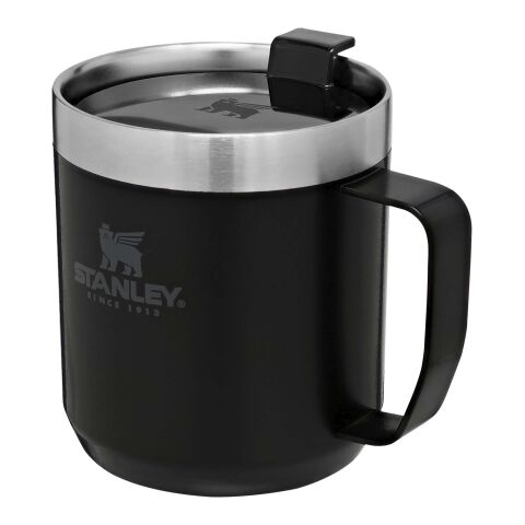 Taza de campamento de 350 ml &quot;Stanley Classic&quot; Estándar | Negro brillante | Tampografía 1 color | detrás | 30 mm x 60 mm
