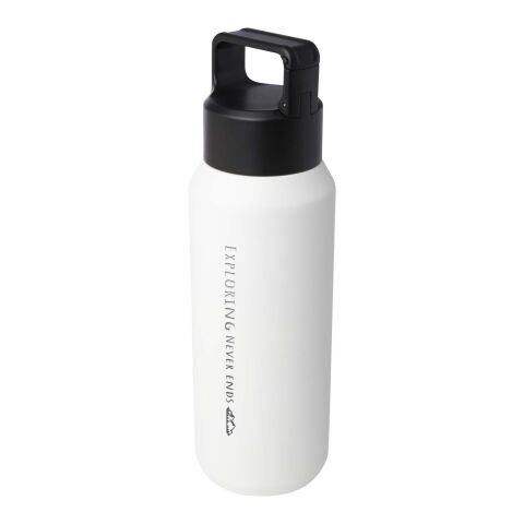 Botella de 600 ml con aislamiento al vacío de cobre en acero inoxidable reciclado con certificado RCS &quot;Astra&quot; Estándar | Blanco | sin montaje de publicidad | no disponible | no disponible