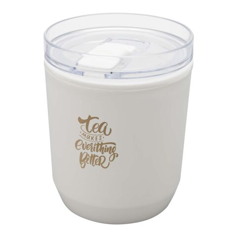 Vaso de doble pared de plástico reciclado de 180 ml &quot;Hudson&quot; Estándar | Blanco | sin montaje de publicidad | no disponible | no disponible