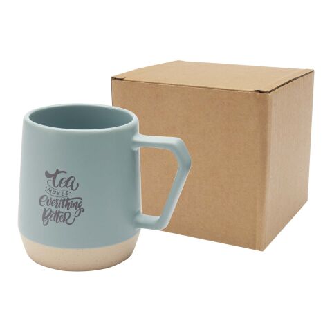 Taza de cerámica de 300 ml con acabado mate &quot;Dolce&quot; Estándar | Azul arrecife | sin montaje de publicidad | no disponible | no disponible