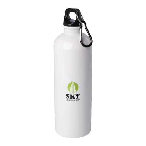 Bidón de 750 ml de acero inoxidable con certificado RCS con mosquetón &quot;Oregon&quot; Estándar | Blanco | sin montaje de publicidad | no disponible | no disponible