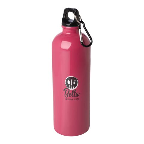 Bidón de 750 ml de acero inoxidable con certificado RCS con mosquetón &quot;Oregon&quot; Estándar | Magenta | sin montaje de publicidad | no disponible | no disponible