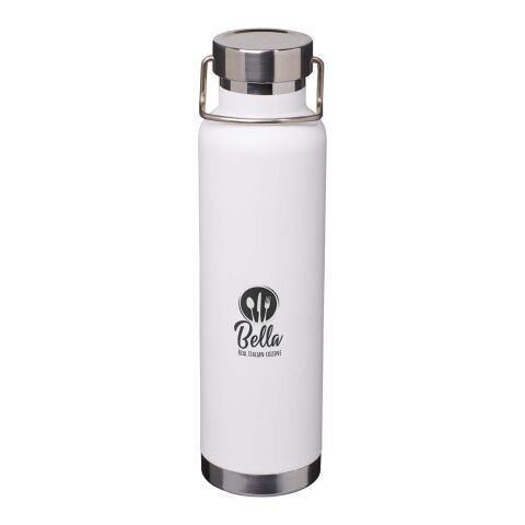 Botella de 650 ml de acero inoxidable reciclado con certificado RCS con aislamiento de cobre &quot;Thor&quot;  Estándar | blanco | sin montaje de publicidad | no disponible | no disponible