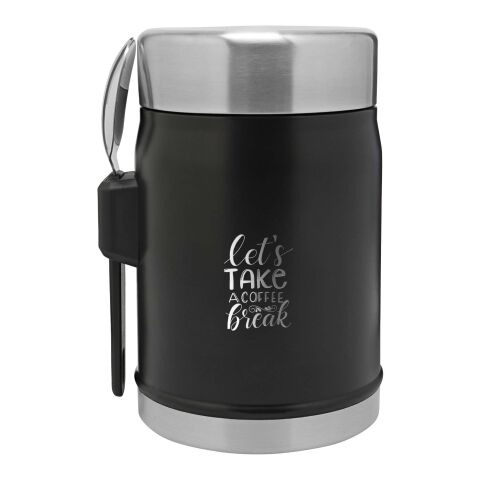 Tarro de 400 ml con cuchador &quot;Stanley Legendary&quot; Estándar | negro | Grabado | envolvente | 55 mm x 55 mm