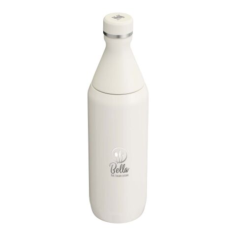 Botella de agua de 600 ml &quot;Stanley All Day Slim&quot; Estándar | Crema | Tampografía 1 color | Parte trasera | 30 mm x 70 mm