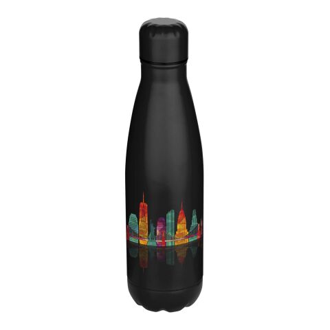 Bidón de 750&nbsp;ml de acero inoxidable reciclado con certificado RCS de una sola pared "Cove" Estándar | Negro intenso | sin montaje de publicidad | no disponible | no disponible