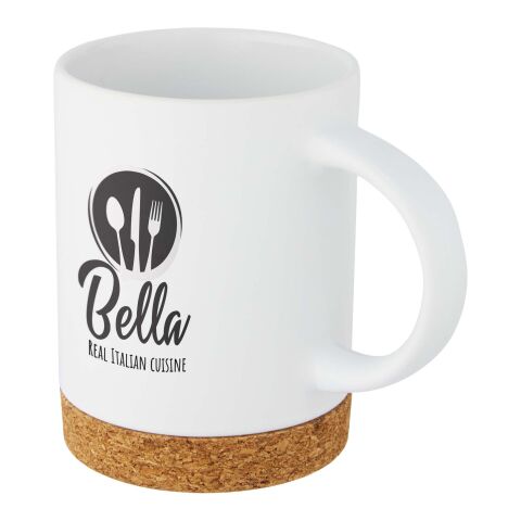 Taza de cerámica de 425 ml con base de corcho &quot;Neiva&quot; Estándar | Blanco | sin montaje de publicidad | no disponible | no disponible