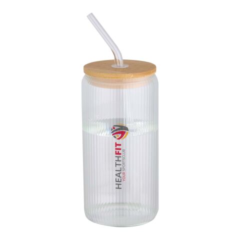 Jarra de 500 ml de vidrio borosilicato de pared simple con tapa de bambú &quot;Mirage&quot; Estándar | blanco | sin montaje de publicidad | no disponible | no disponible