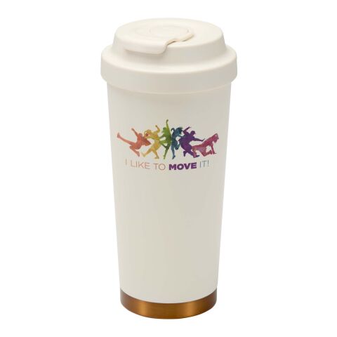 Vaso térmico Hampton de 480 ml, de acero inoxidable reciclado RCS, con doble pared y aislamiento al vacío Crema