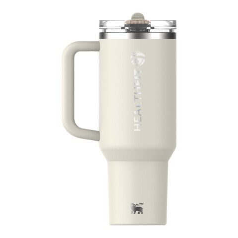 Vaso Stanley Quencher® ProTour 1180 ml de acero inoxidable reciclado aislado con pajita abatible Crema