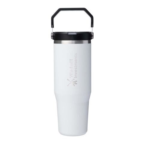 Stanley IceFlow™ 2.0 Vaso aislado de acero inoxidable de 890 ml con pajita abatible blanco