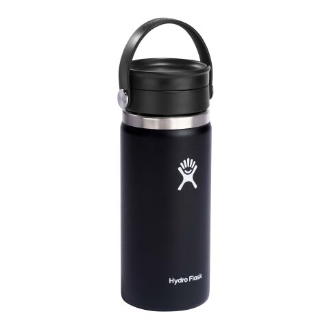 Vaso térmico de acero inoxidable Hydro Flask de boca ancha, 473 ml, con tapa Flex Sip™ Negro intenso