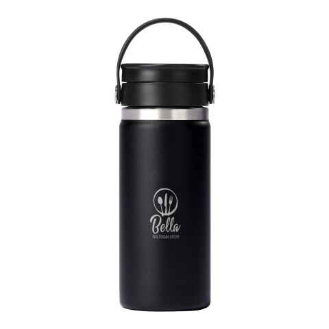 Vaso térmico de acero inoxidable Hydro Flask de boca ancha, 473 ml, con tapa Flex Sip™ Negro intenso