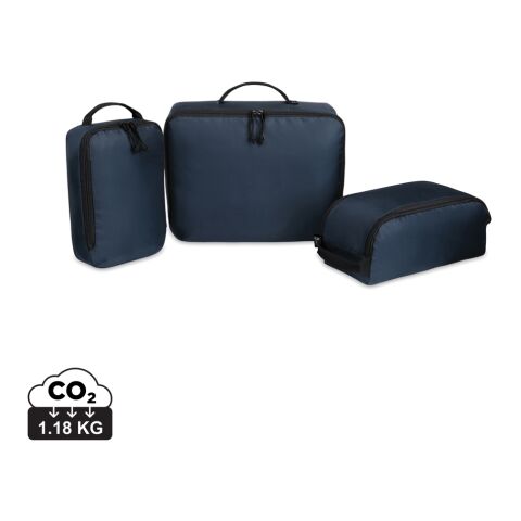 Set cubos de embalaje de 3 piezas Renew AWARE™ rPET azul marino | sin montaje de publicidad | no disponible | no disponible