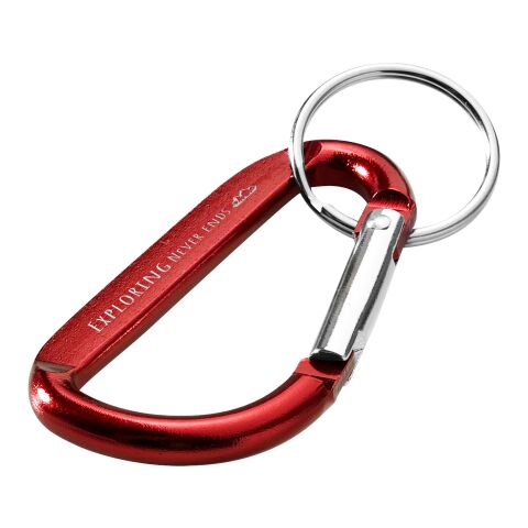 Llavero con mosquetón de aluminio reciclado &quot;Timor&quot; Estándar | Rojo | sin montaje de publicidad | no disponible | no disponible