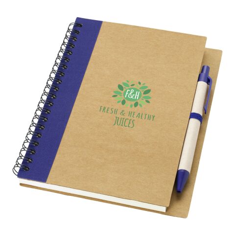 Libreta con bolígrafo Priestly Estándar | Natural-Azul marino | sin montaje de publicidad | no disponible | no disponible | no disponible
