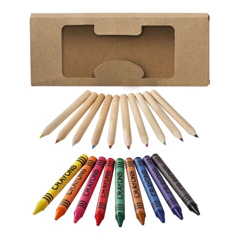 Set de 19 lápices y ceras Estándar | Natural | sin montaje de publicidad | no disponible | no disponible | no disponible