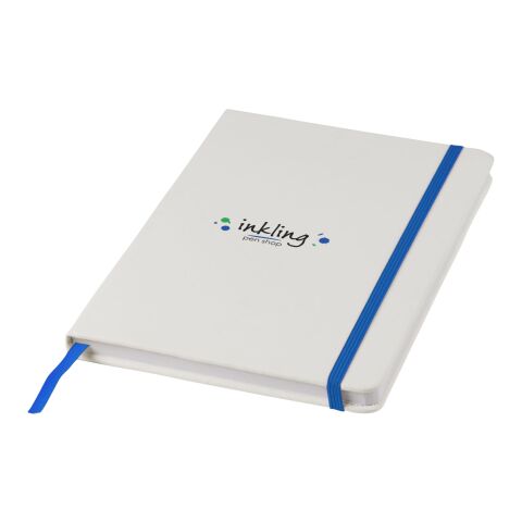 Libreta blanca con cinta de color A5 &quot;Spectrum&quot; Estándar | Blanco-Azul real | sin montaje de publicidad | no disponible | no disponible | no disponible