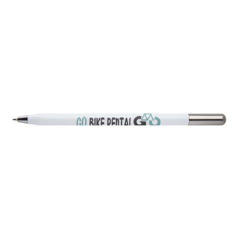 Bolígrafo giratorio SMART de aluminio reciclado (tinta negra) blanco
